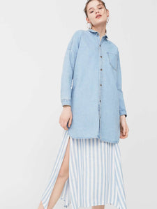 Denim Long Shirt